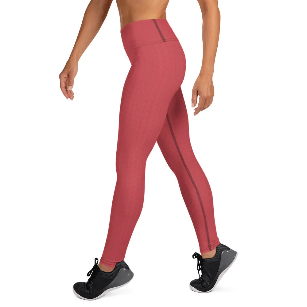 Strawberry Red High Waist Leggings