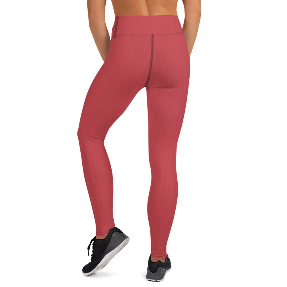 Strawberry Red High Waist Leggings