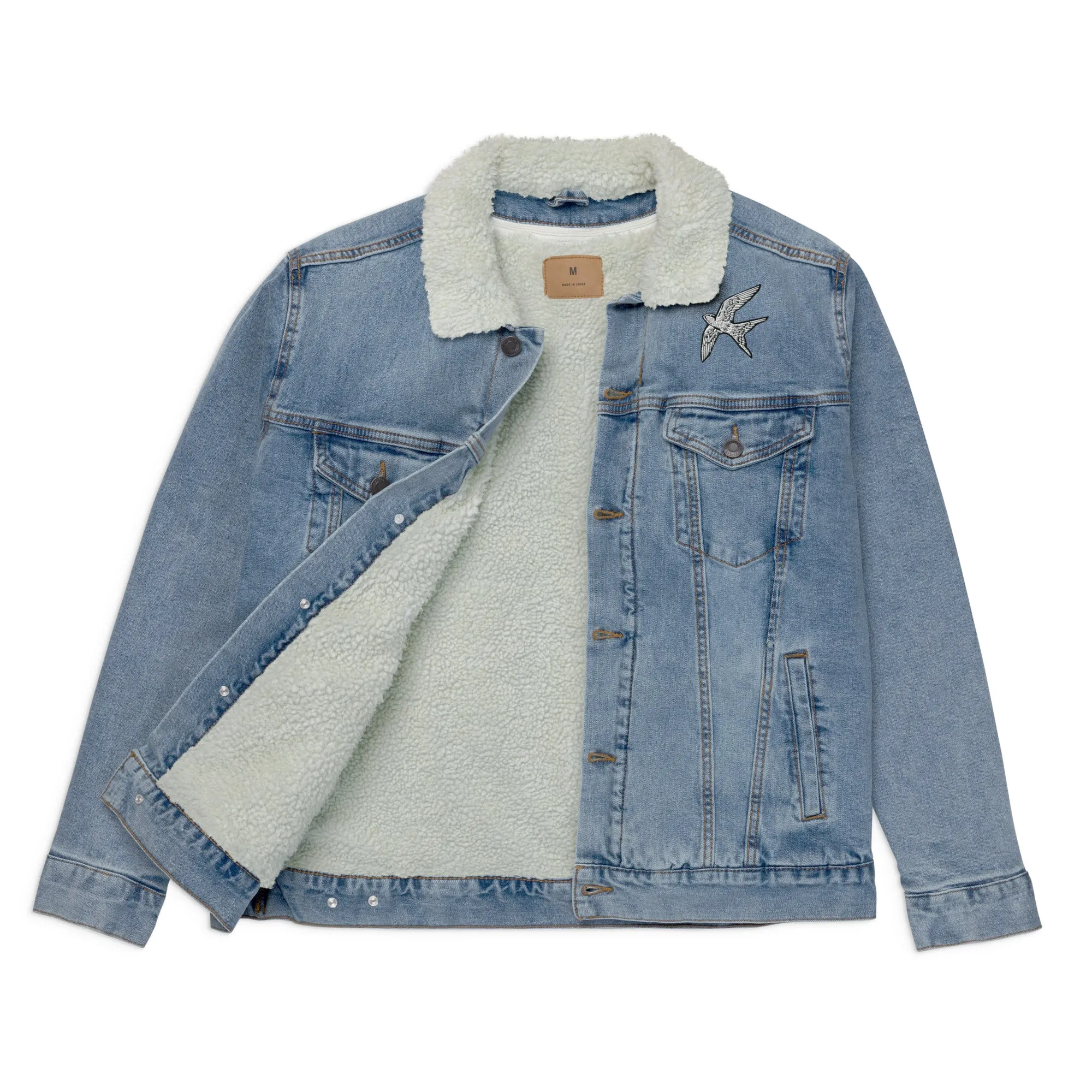 Swallow | unisex denim sherpa jacket