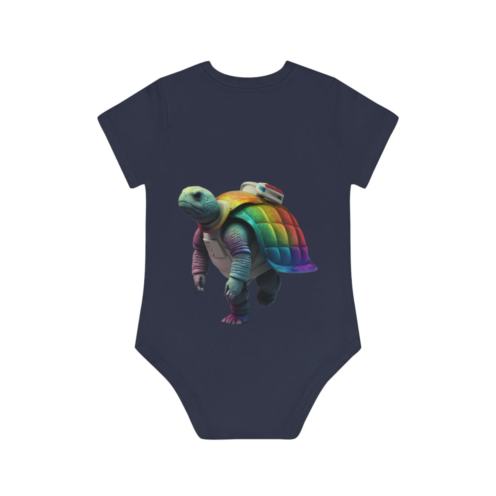 ,,TURTLE" Baby Organic Short Sleeve Bodysuit