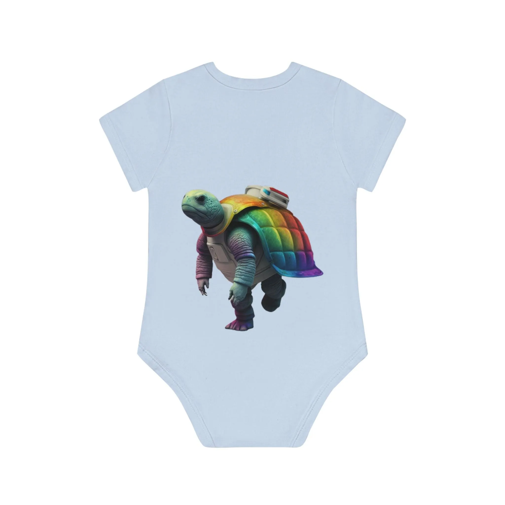 ,,TURTLE" Baby Organic Short Sleeve Bodysuit