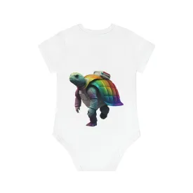 ,,TURTLE" Baby Organic Short Sleeve Bodysuit