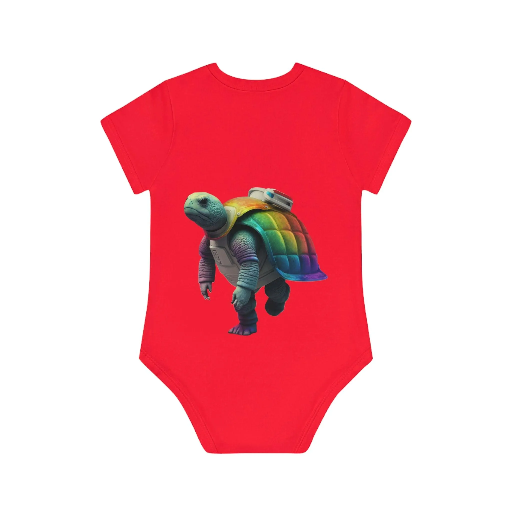 ,,TURTLE" Baby Organic Short Sleeve Bodysuit