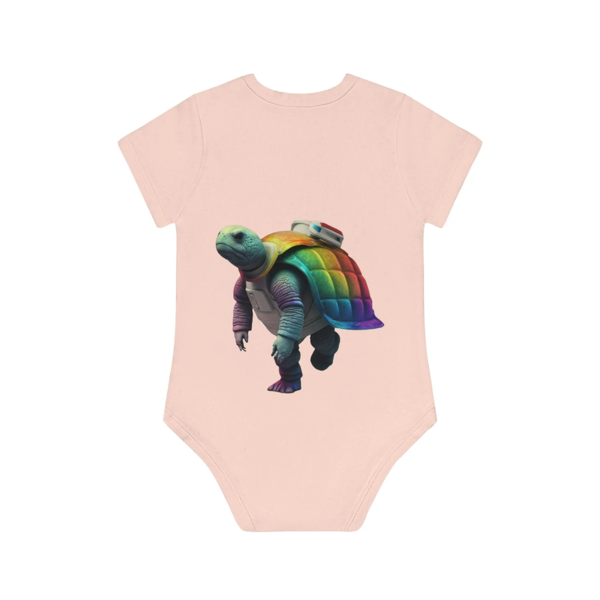 ,,TURTLE" Baby Organic Short Sleeve Bodysuit