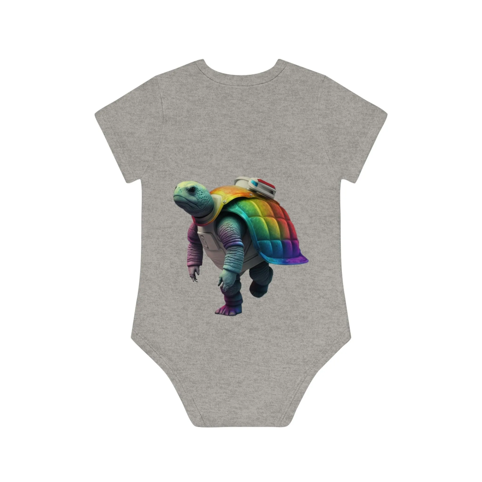 ,,TURTLE" Baby Organic Short Sleeve Bodysuit