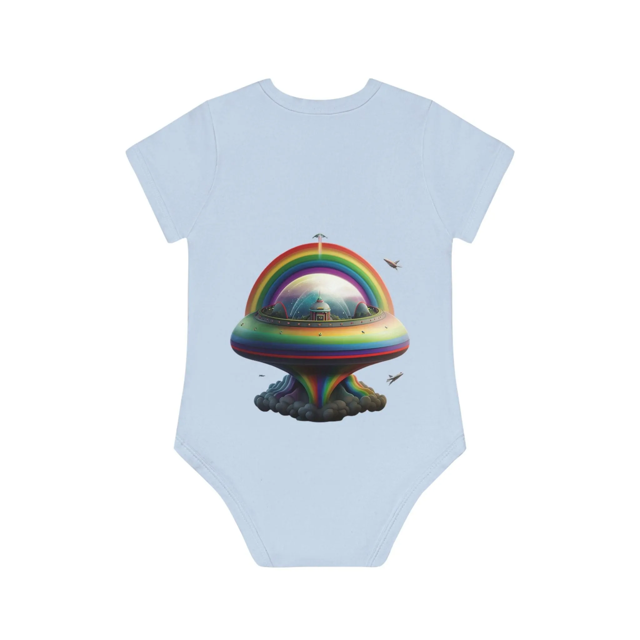 ,,UFO" Baby Organic Short Sleeve Bodysuit