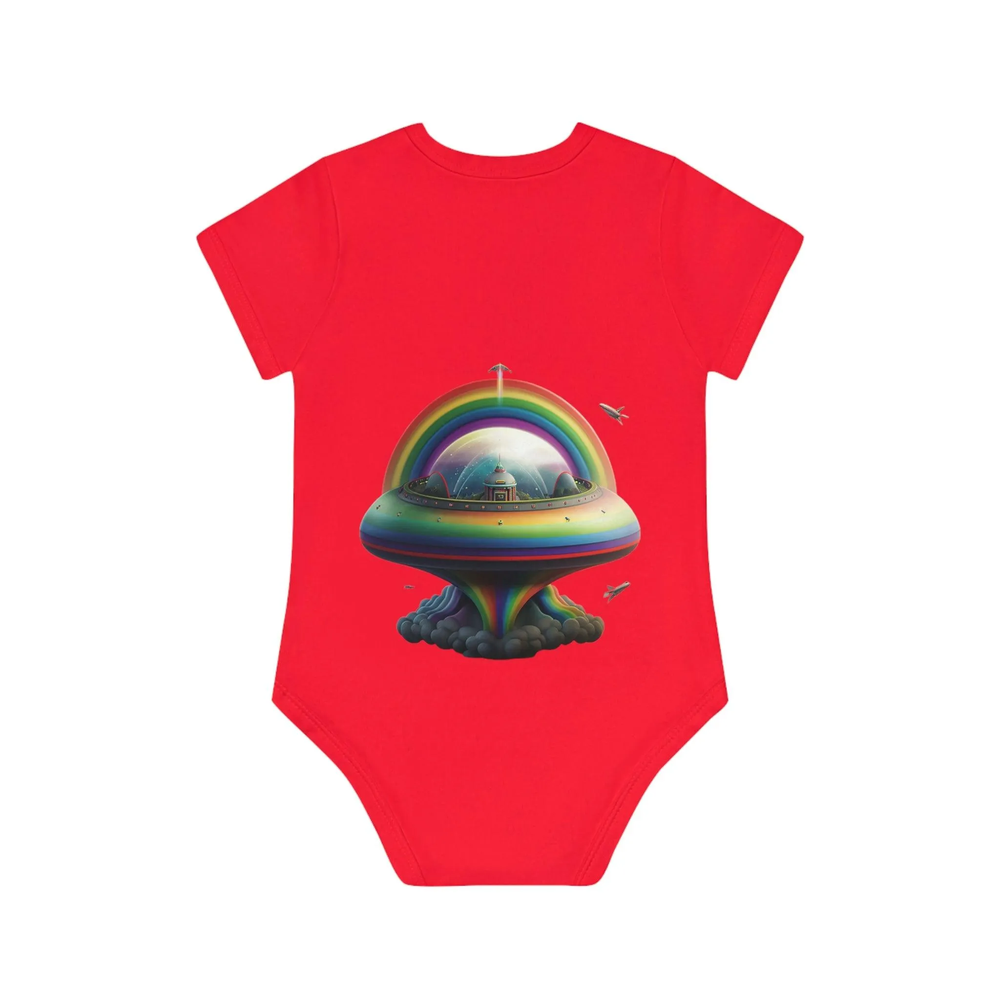 ,,UFO" Baby Organic Short Sleeve Bodysuit