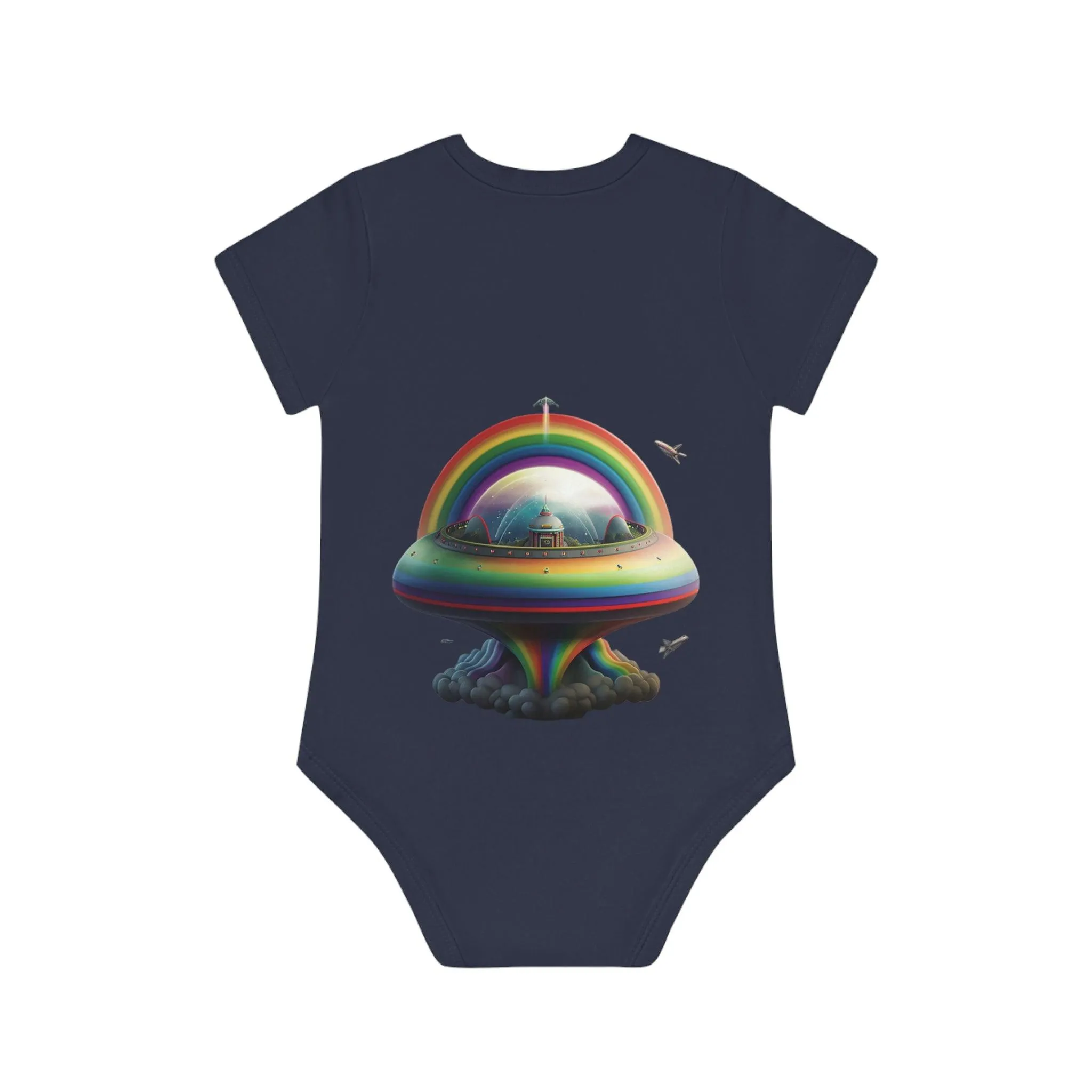 ,,UFO" Baby Organic Short Sleeve Bodysuit