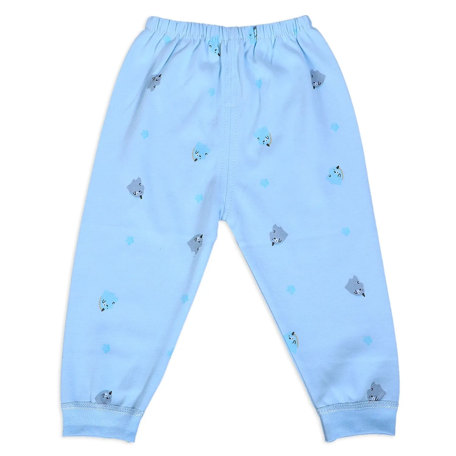 Unicorn Full Sleeves 2 Piece Buttoned Pyjama Set Night Suit - Blue