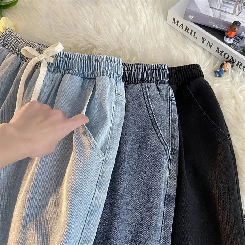 Wiaofellas  - Baggy Men Jeans Black Blue Cargo Jeans Men Streetwear Denim Jogger Pants Oversized Bottoms Wide Leg Jeans Male Y2K Clothes