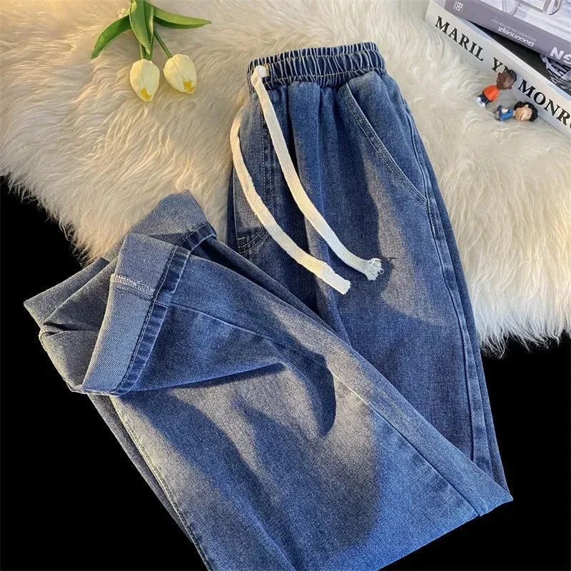 Wiaofellas  - Baggy Men Jeans Black Blue Cargo Jeans Men Streetwear Denim Jogger Pants Oversized Bottoms Wide Leg Jeans Male Y2K Clothes