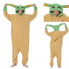 Yoda Kigurumi Onesies Anime Star Wars Pajamas Pyjamas Halloween Costume