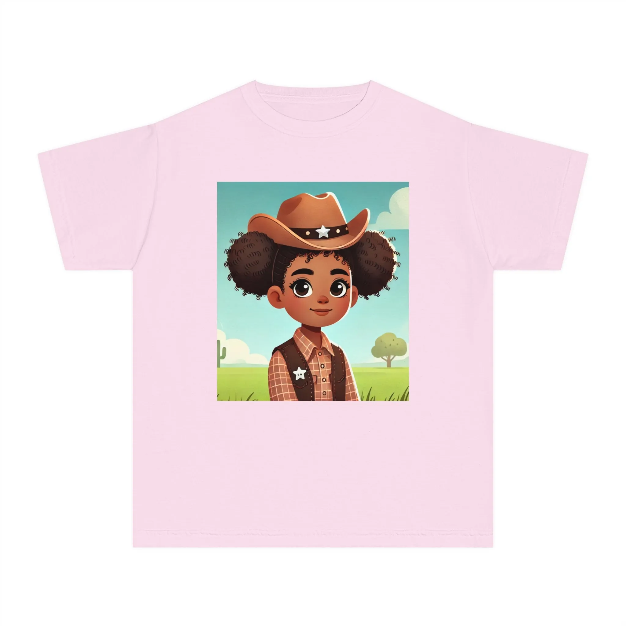 Youth - Cowgirl T-shirt (African American Cowgirl / Black Cowgirl)