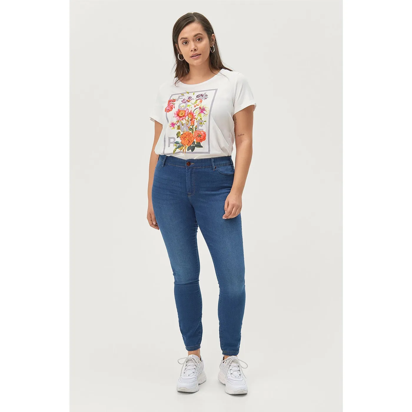 Zizzi Long Mid Blue Jeggings