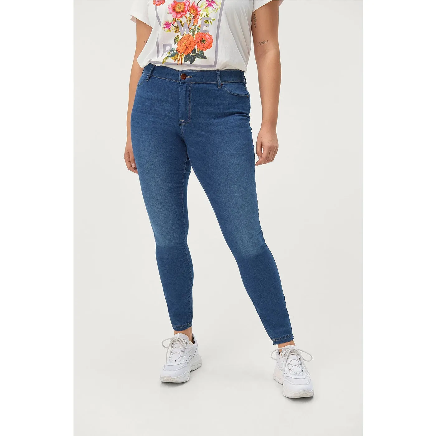 Zizzi Long Mid Blue Jeggings